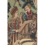 Falcon Hunt Belgian Tapestry - 33 in. x 37 in. Cotton/Viscose/Polyester by Charlotte Home Furnishings | Close Up 1