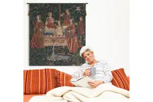 Lady in the Bath Belgian Wall Tapestry