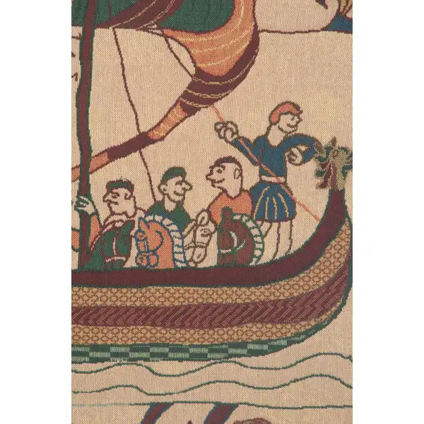 Bayeux - Navigo Mare Belgian Tapestry - 43 in. x 21 in. Cotton/Viscose/Polyester by Charlotte Home Furnishings | Close Up 1