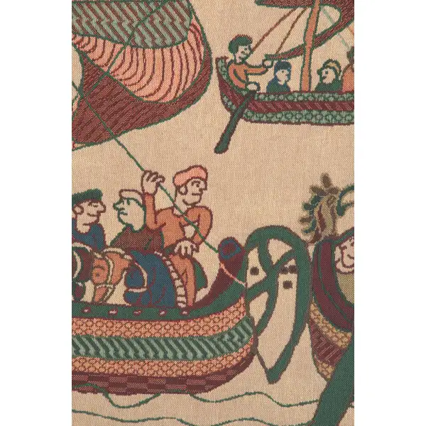 Bayeux - Navigo Mare Belgian Tapestry - 43 in. x 21 in. Cotton/Viscose/Polyester by Charlotte Home Furnishings | Close Up 2