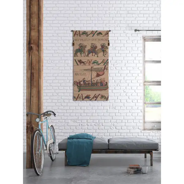 Bayeux - William Navigio Belgian Tapestry - 21 in. x 43 in. Cotton/Viscose/Polyester by Charlotte Home Furnishings | Life Style 1