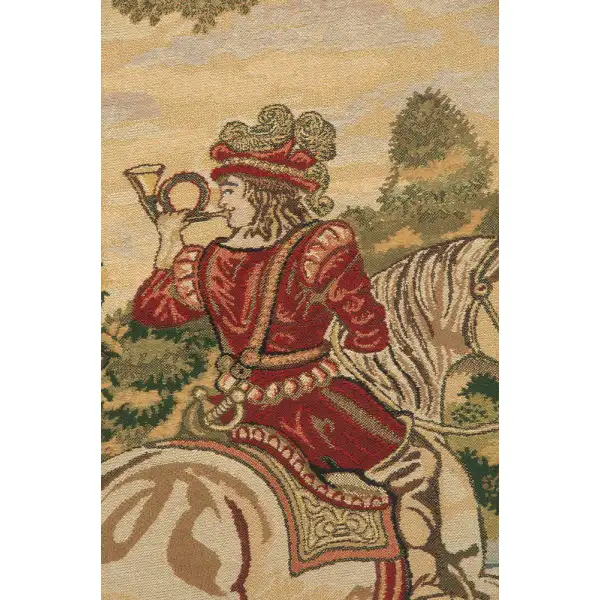 Noble Hunt Belgian Tapestry - 69 in. x 45 in. Cotton/Viscose/Polyester by Charlotte Home Furnishings | Close Up 1