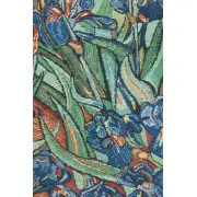 Les Iris Belgian Tapestry - 33 in. x 27 in. Cotton/Viscose/Polyester by Vincent Van Gogh | Close Up 2