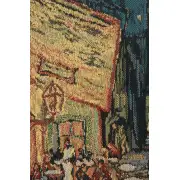 Van Gogh's Terrace Belgian Tapestry - 33 in. x 40 in. Cotton/Viscose/Polyester by Vincent Van Gogh | Close Up 2