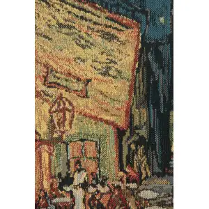 Van Gogh's Terrace Belgian Tapestry - 33 in. x 40 in. Cotton/Viscose/Polyester by Vincent Van Gogh