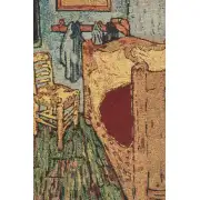 Van Gogh's The Bedroom Belgian Tapestry - 40 in. x 33 in. Cotton/Viscose/Polyester by Vincent Van Gogh | Close Up 1