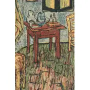 Van Gogh's The Bedroom Belgian Tapestry - 40 in. x 33 in. Cotton/Viscose/Polyester by Vincent Van Gogh | Close Up 2