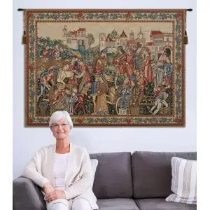 Wine Merchants Belgian Tapestry - 69 in. x 44 in. Cotton/Viscose/Polyester by Charlotte Home Furnishings Inc