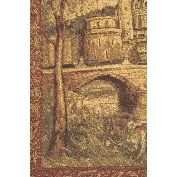 Chateau D Amboise Belgian Tapestry - 52 in. x 36 in. SoftCottonChenille by Charlotte Home Furnishings | Close Up 1