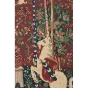 Smell Lady And The Unicorn Belgian Tapestry - 49 in. x 69 in. Cotton/Viscose/Polyester by Charlotte Home Furnishings | Close Up 1