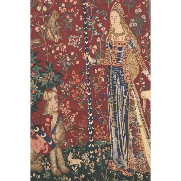 Lady And The Unicorn Series II Belgian Tapestry - 156 in. x 66 in. Cotton/Viscose/Polyester by Charlotte Home Furnishings | Close Up 1