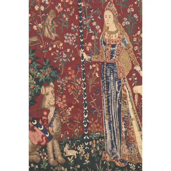 Lady And The Unicorn Series II Belgian Tapestry - 156 in. x 66 in. Cotton/Viscose/Polyester by Charlotte Home Furnishings | Close Up 3