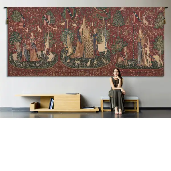 Lady And The Unicorn Series II Belgian Tapestry - 156 in. x 66 in. Cotton/Viscose/Polyester by Charlotte Home Furnishings | Life Style 2