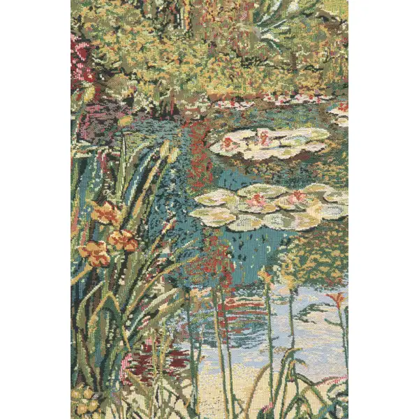 Parc De Monet Belgian Tapestry - 70 in. x 42 in. Cotton/Viscose/Polyester by Claude Monet | Close Up 2