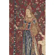 Touch, Lady and Unicorn Belgian Wall Tapestry | Close Up 1