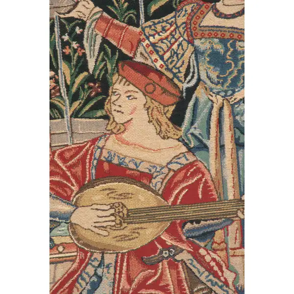 Medieval Concert Belgian Tapestry - 69 in. x 47 in. Cotton/Viscose/Polyester by Charlotte Home Furnishings | Close Up 1