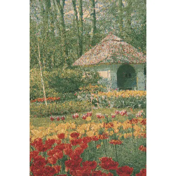 Keukenhof IV Belgian Tapestry - 69 in. x 48 in. Cotton/Viscose/Polyester by Charlotte Home Furnishings | Close Up 2
