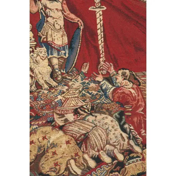Audience Of The Prince Belgian Tapestry - 67 in. x 43 in. Cotton/Viscose/Polyester by Charlotte Home Furnishings | Close Up 2