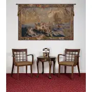 Bataile Navale Belgian Tapestry - 67 in. x 43 in. Cotton/Viscose/Polyester by Charlotte Home Furnishings | Life Style 1
