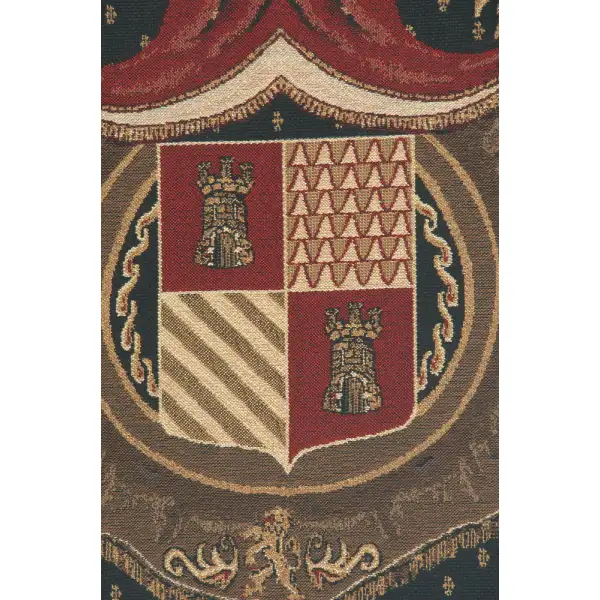 Royal Crest II Belgian Tapestry - 47 in. x 69 in. Cotton/Viscose/Polyester by Charlotte Home Furnishings | Close Up 2