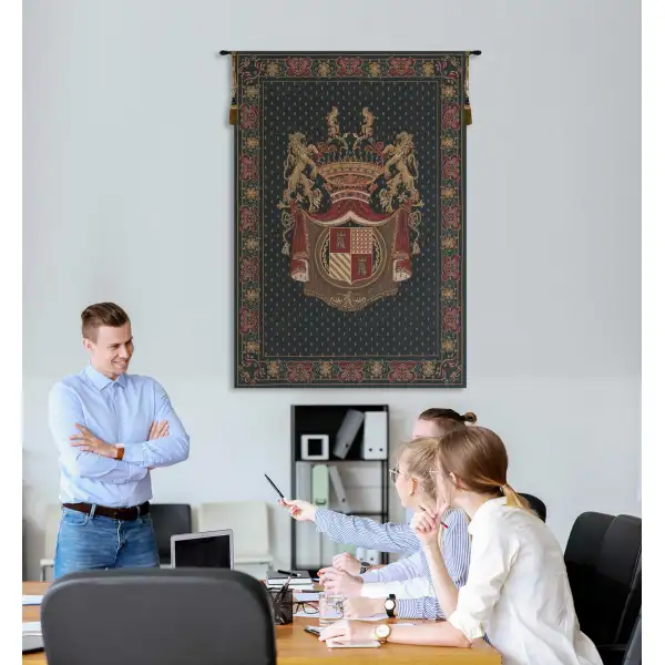 Royal Crest II Belgian Tapestry - 47 in. x 69 in. Cotton/Viscose/Polyester by Charlotte Home Furnishings | Life Style 2