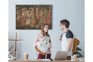 Wine Makers, Terracotta Belgian Tapestry