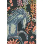 Cheval Azures Belgian Tapestry - 44 in. x 33 in. Cotton/Viscose/Polyester by Dom Robert | Close Up 1