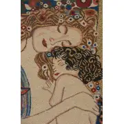 Klimt's Mother and Child Belgian Wall Tapestry | Close Up 1