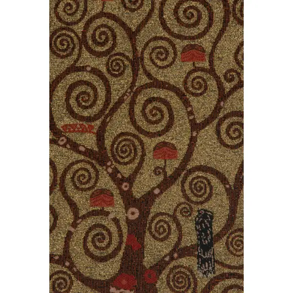 Klimt's Tree Of Life Belgian Tapestry - 33 in. x 43 in. Cotton/Viscose/Polyester by Gustav Klimt | Close Up 2