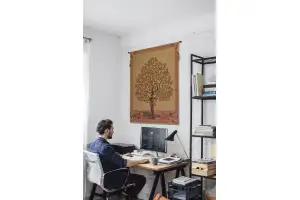 Klimt's Tree Of Life Belgian Wall Tapestry