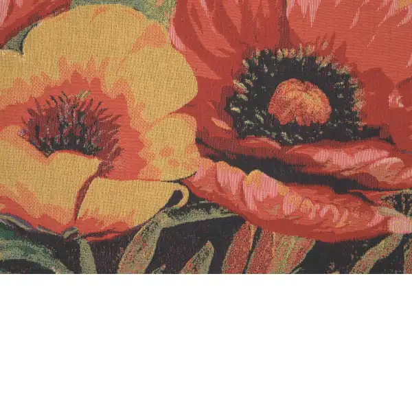Poppies III Belgian Tapestry | Close Up 2