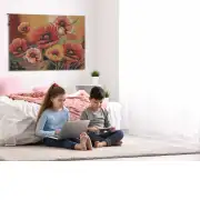 Poppies III Belgian Wall Tapestry | Life Style 2