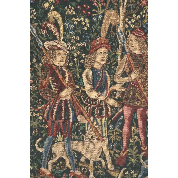 Unicorn Hunt with Loops Belgian Tapestry | Close Up 1