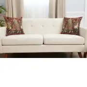 Hearing II Belgian Woven Cushion Cover Tapestry Cushion Cover - 16 x 16" Hand Finished Pillow for Living Room - Decorative Throw Accent Pillow Cover for Sofa & Couch - Cushion Cover for Indoor Use | Close Up 4