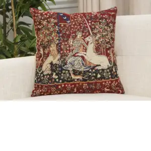 Sight II Belgian Woven Cushion Cover Tapestry Cushion Cover - 16 x 16" Hand Finished Pillow for Living Room - Decorative Throw Accent Pillow Cover for Sofa & Couch - Cushion Cover for Indoor Use