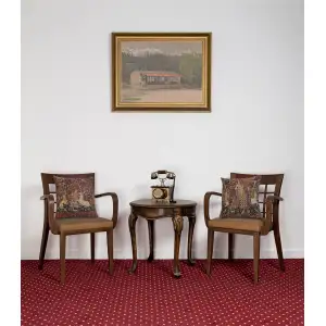 Sight II Belgian Woven Cushion Cover Tapestry Cushion Cover - 16 x 16" Hand Finished Pillow for Living Room - Decorative Throw Accent Pillow Cover for Sofa & Couch - Cushion Cover for Indoor Use