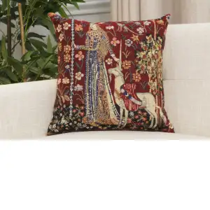 Touch III Belgian Woven Cushion Cover Tapestry Cushion Cover - 16x16" Hand Finished Pillow for Living Room - Decorative Throw Accent Pillow Cover for Sofa & Couch - Cushion Cover for Indoor Use