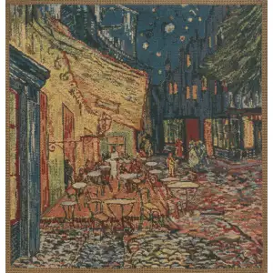 C Charlotte Home Furnishings Inc Van Gogh's Terrace European Cushion Cover | Decorative Cushion Case with Cotton Polyester & Viscose | 16x16 Inch Cushion Cover for Living Room | by Vincent Van Gogh