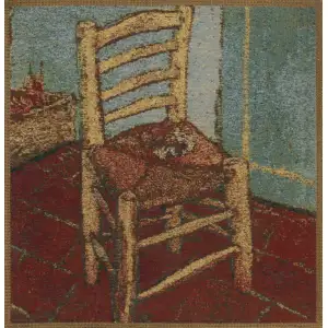 The Chair Belgian Woven Cushion Cover - 16 x 16" Hand Finished Square Pillow for Living Room - Tapestry Cushion for Indoors - Vincent Van Gogh Accent Pillow Cover - Bedroom Decorative Pillow Covers