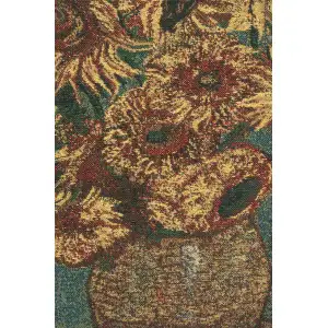 Sunflowers Yellow Belgian Cushion Cover - 16x16" Handmade Square Pillow for Living Room - Floral Tapestry Cushion for Indoor - Vincent Van Gogh Accent Pillow Cover - Cushion Cover for Sofa Bed & Couch