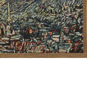 Stary Night Belgian Woven Cushion Cover - 16 x 16" Hand Finished Square Pillow for Living Room - Vincent Van Gogh Throw Accent Pillow Cover for Sofa Bed Couch - Cushion Cover for Indoor Use