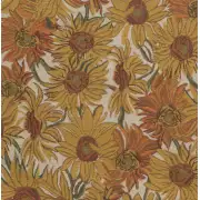 Sunflowers Yellow Belgian Cushion Cover | Close Up 1