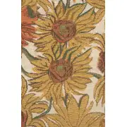 Sunflowers Yellow Belgian Couch Pillow | Close Up 2