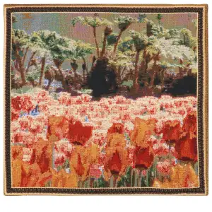 Keukenhof Gardens I Belgian Cushion Cover - 16 in. x 16 in. Cotton/Viscose/Polyester by Charlotte Home Furnishings Inc