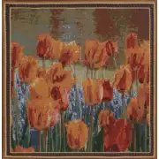 Keukenhof Gardens III Belgian Cushion Cover - 16 in. x 16 in. Cotton/Viscose/Polyester by Charlotte Home Furnishings | Close Up 1