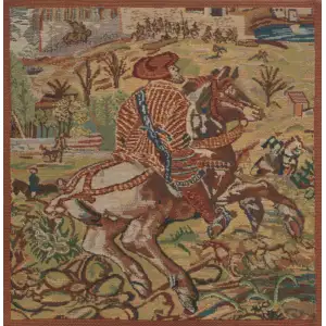 Vieux Brussels I Belgian Cushion Cover - 16 in. x 16 in. Cotton/Viscose/Polyester by Charlotte Home Furnishings Inc