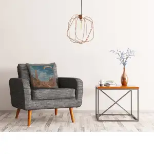 Grand Place Brussels I Belgian Cushion Cover - 16 in. x 16 in. Cotton/Viscose/Polyester by Charlotte Home Furnishings Inc