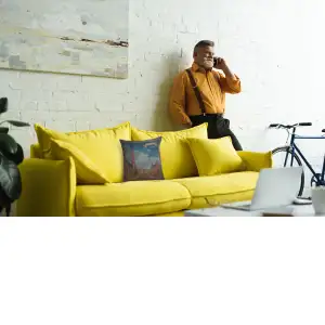 Grand Place Brussels I Belgian Cushion Cover - 16 in. x 16 in. Cotton/Viscose/Polyester by Charlotte Home Furnishings Inc