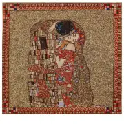 Le Baiser by Klimt Belgian Couch Pillow | Close Up 1