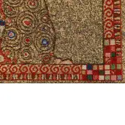 Le Baiser by Klimt Belgian Couch Pillow | Close Up 2